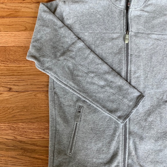 Men’s Gray Fleece Full Zip Jacket - Picture 3 of 4
